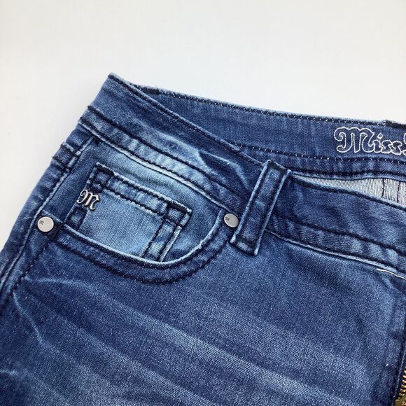 Miss Me Womens Signature Skinny JP7761S Embroidered Denim Jeans Blue Size 30 - Picture 6 of 11